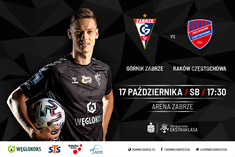 Grafika promocyjna Górnika Zabrze. 