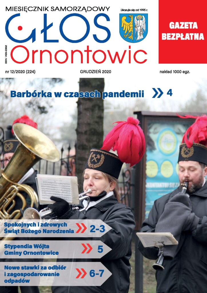 Okładka grudniowego "Głosu Ornontowic" numer 12/2020 (224).
