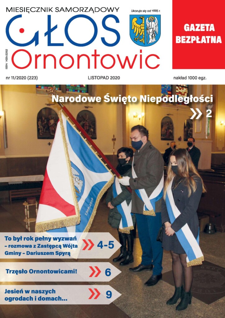 Okładka listopadowego "Głosu Ornontowic" numer 11/2020 (223).