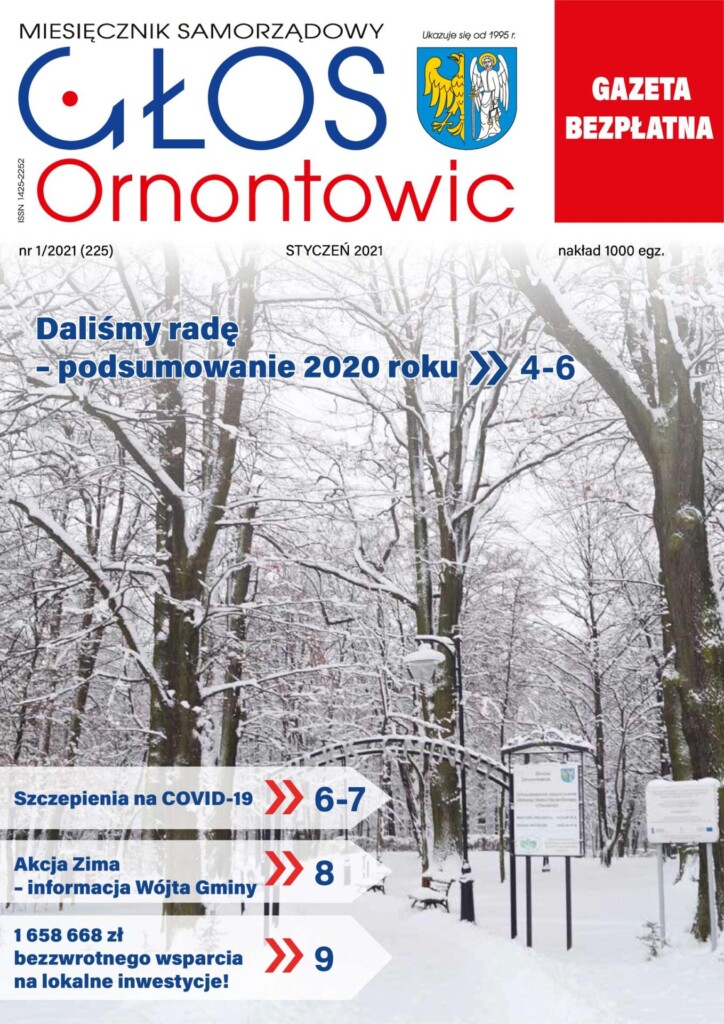 Okładka "Głosu Ornontowic" nr 1/2021 (225).