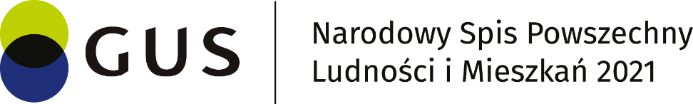 Logo Głównego Urzędu Statystycznego z napisem: Narodowy Spis Powszechny Ludności i Mieszkań.