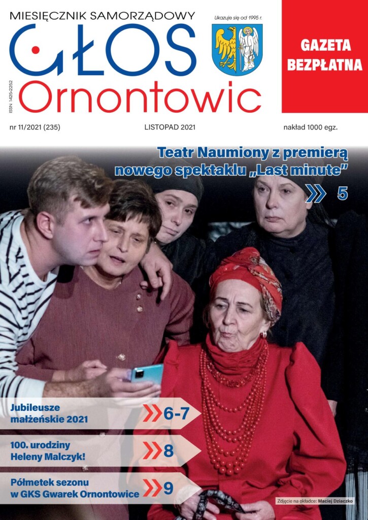 Okładka listopadowego "Głosu Ornontowic" nr 11/2021 (235).