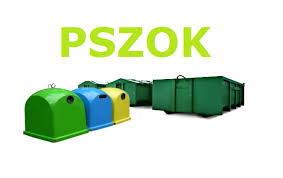 Grafika z napisem PSZOK - Punkt Selektywnej Zbiórki Odpadów Komunalnych.