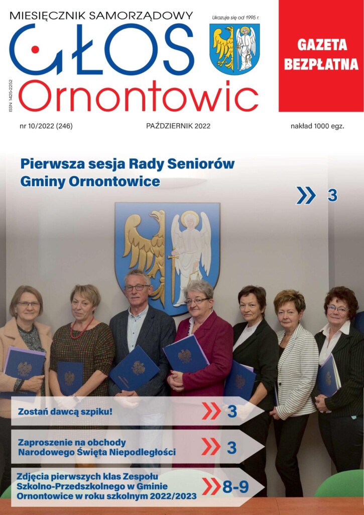 Okładka październikowego "Głosu Ornontowic" numer 10/2022 (246).