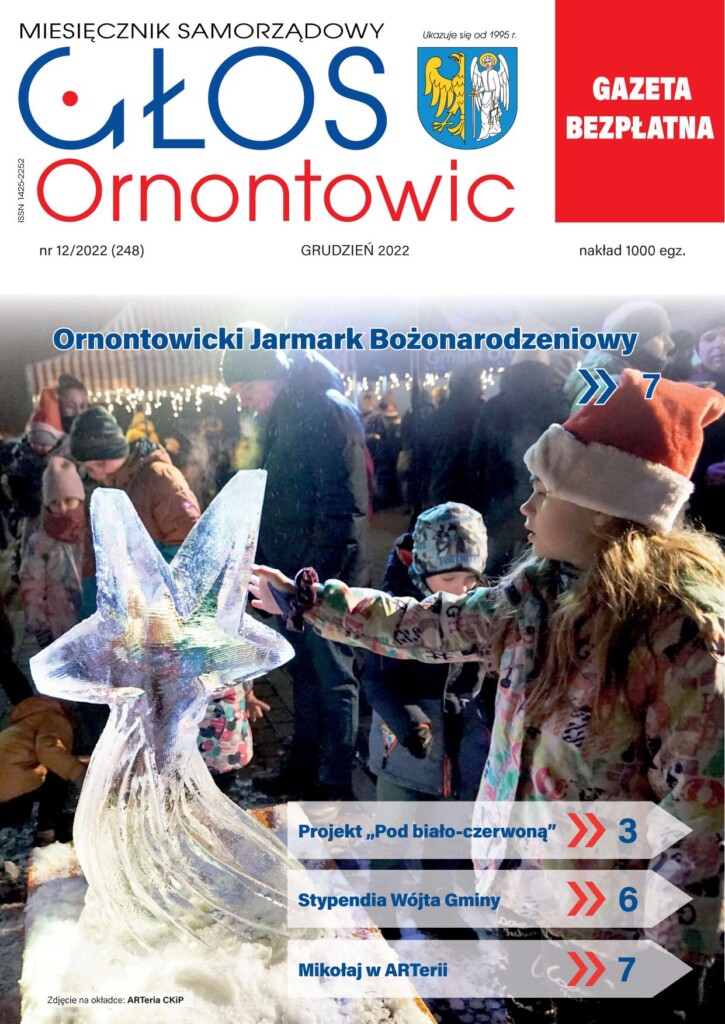 Okładka grudniowego wydania "Głosu Ornontowic" nr 12/2022 (248).