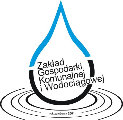 Logo Zakładu Gospodarki Komunalnej i Wodociągowej. 