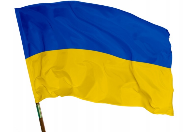 Grafika z flagą Ukrainy.