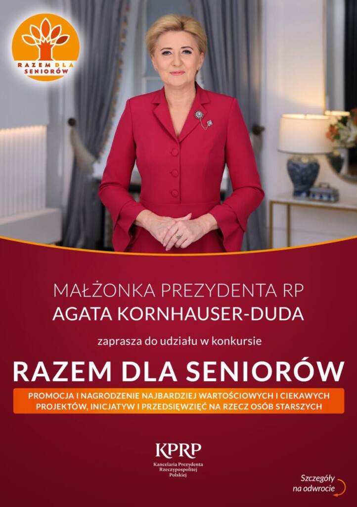 Plakat promocyjny II edycji Konkursu "Razem dla Seniorów".