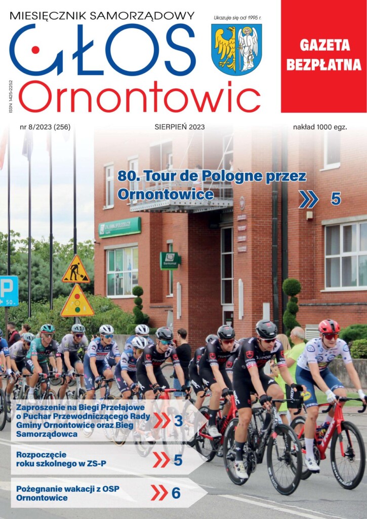 Okładka sierpniowego wydania "Głosu Ornontowic" nr 8/2023 (256).