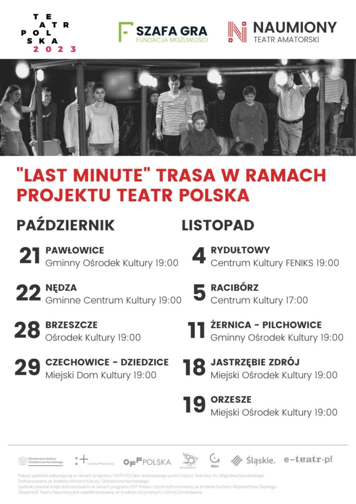 Plakat - repertuar Teatru Naumiony