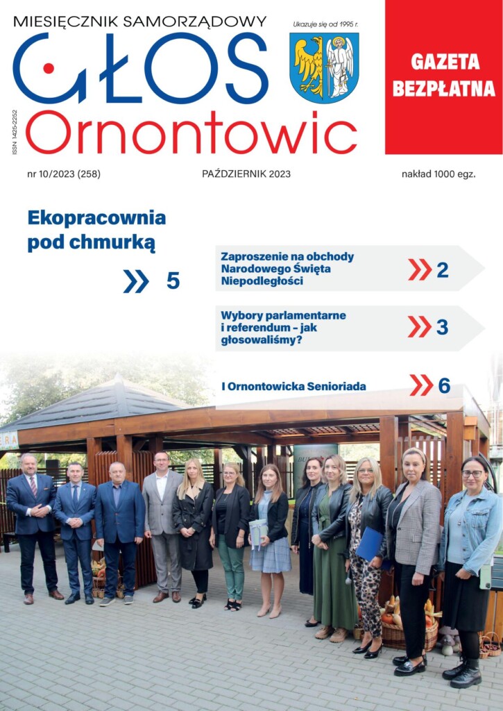Okładka październikowego wydania "Głosu Ornontowic" nr 10/2023 (258).