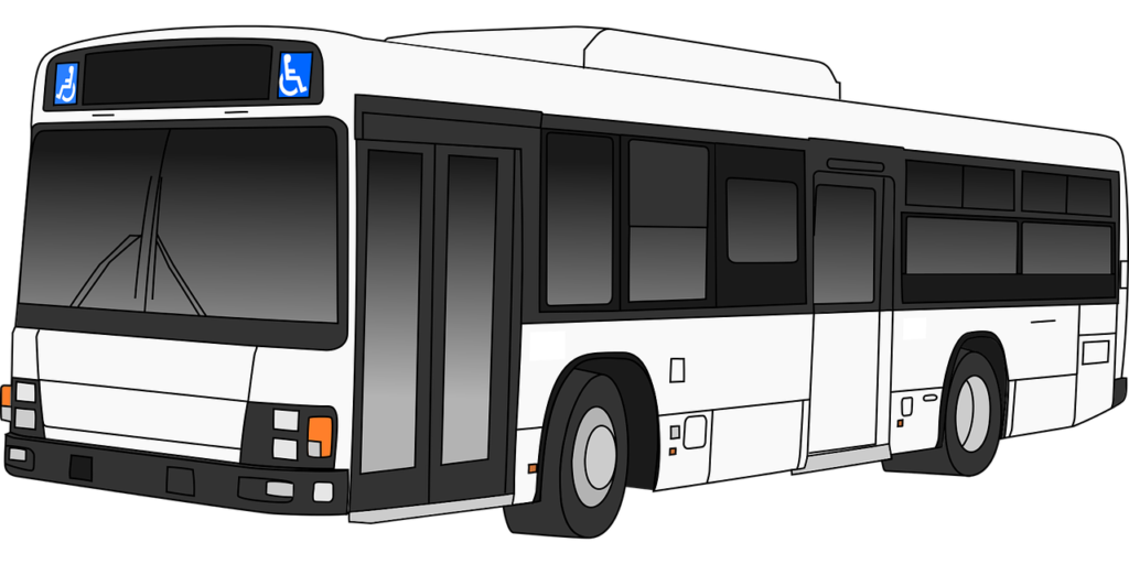 Grafika przedstawiająca autobus. 