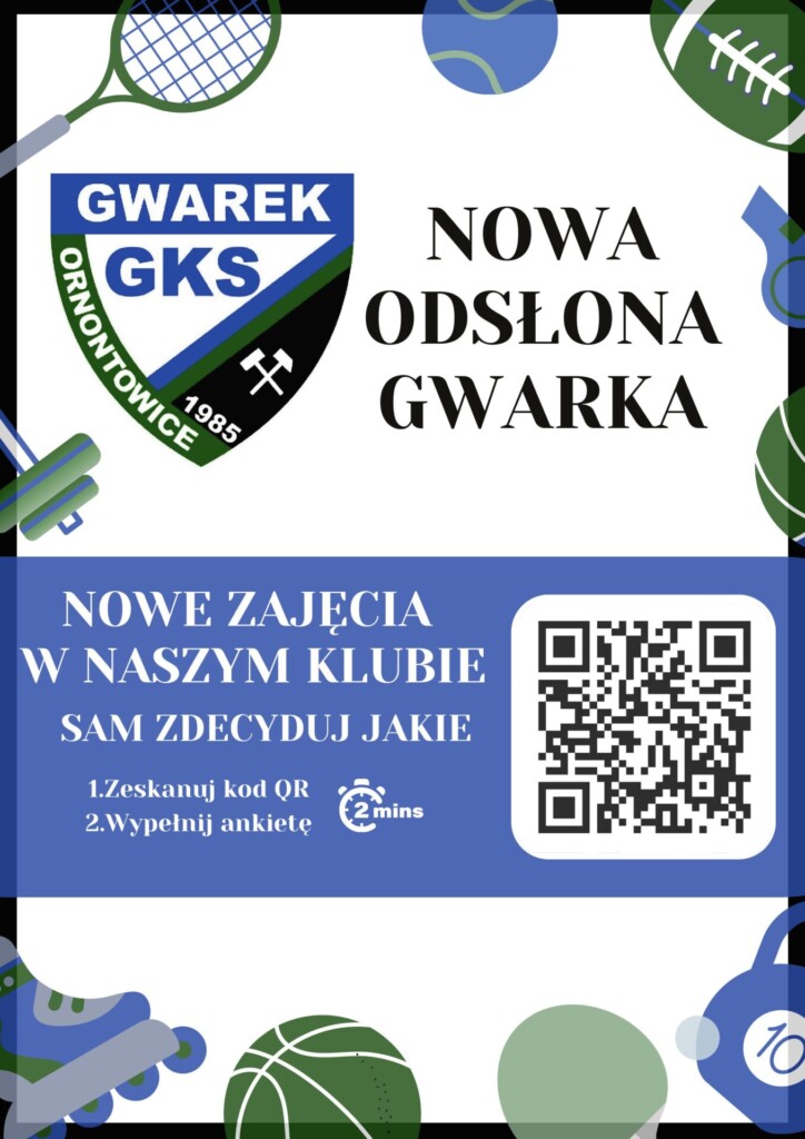 Plakat promocyjny GKS Gwarek Ornontowice.