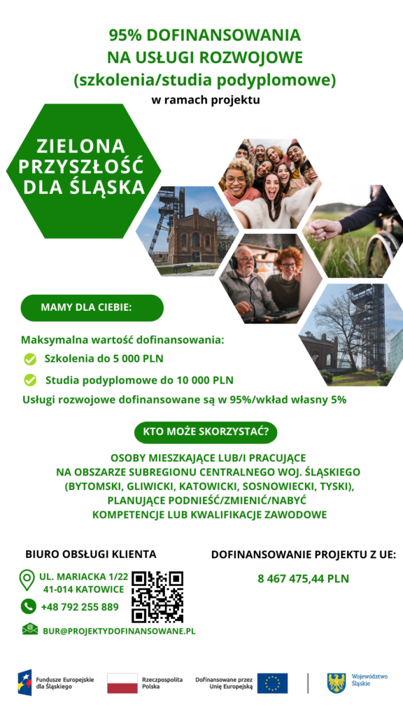 Plakat dotyczący naboru do projektu Zielona Przyszłość dla Śląska