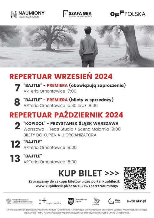 Plakat - repertuar Teatru Naumiony