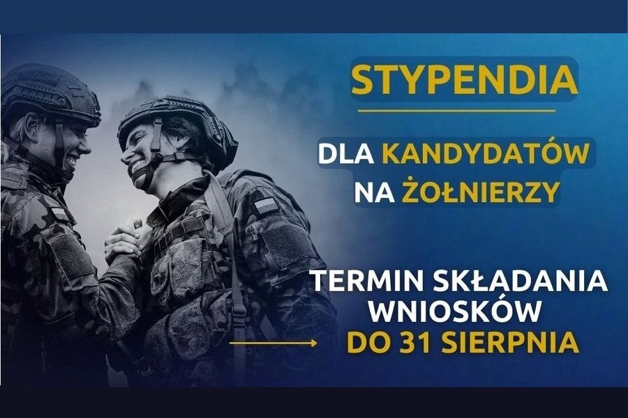 Plakat promocyjny - stypendia dla kandydatów na żołnierzy.