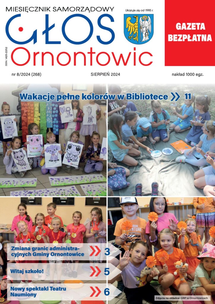 Okładka "Głosu Ornontowic" nr 8/2024 (268).