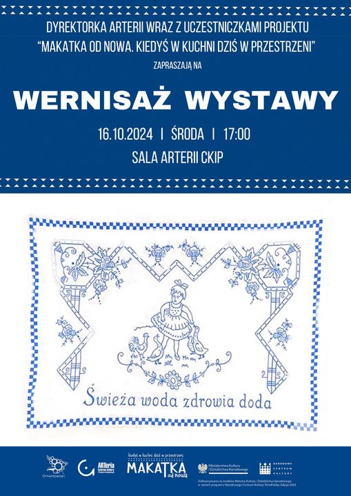 Plakat promocyjny - wernisaż wystawy. 