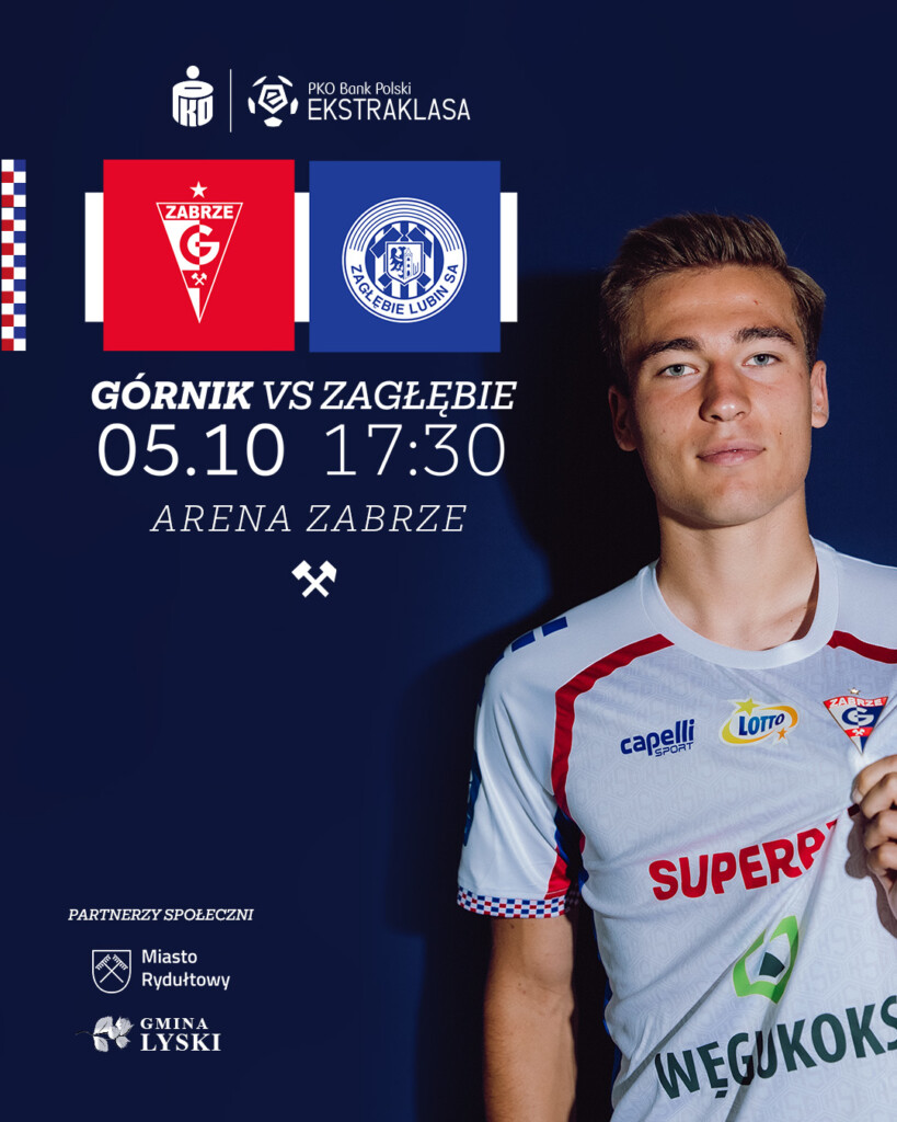 Plakat promocyjny Górnika Zabrze. 