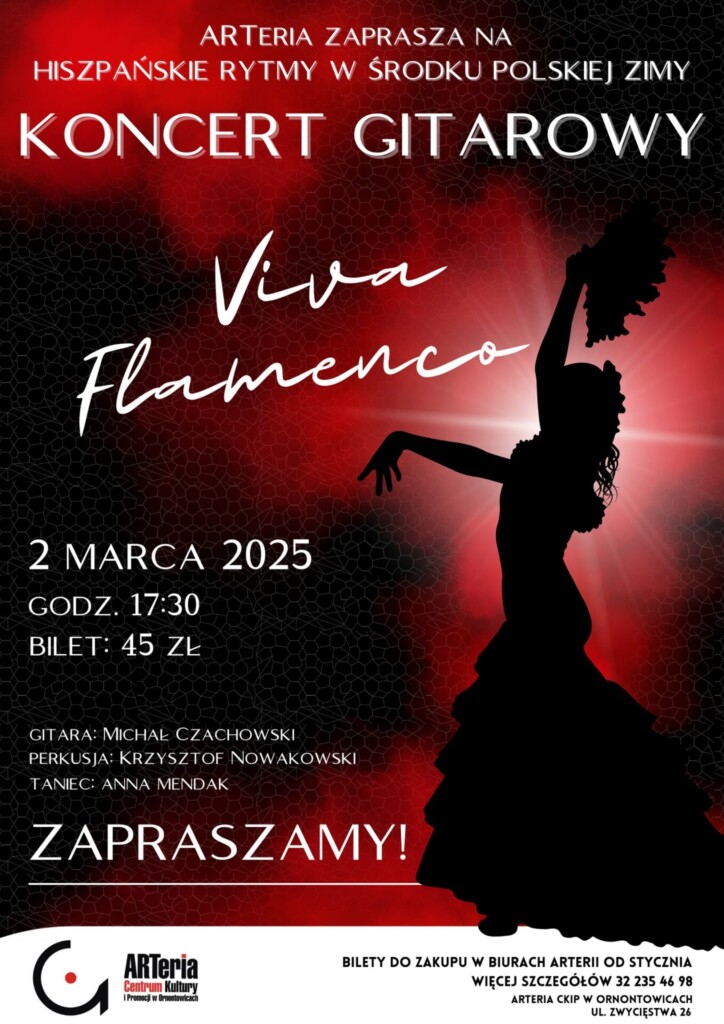 Plakat - zaproszenie na koncert gitarowy