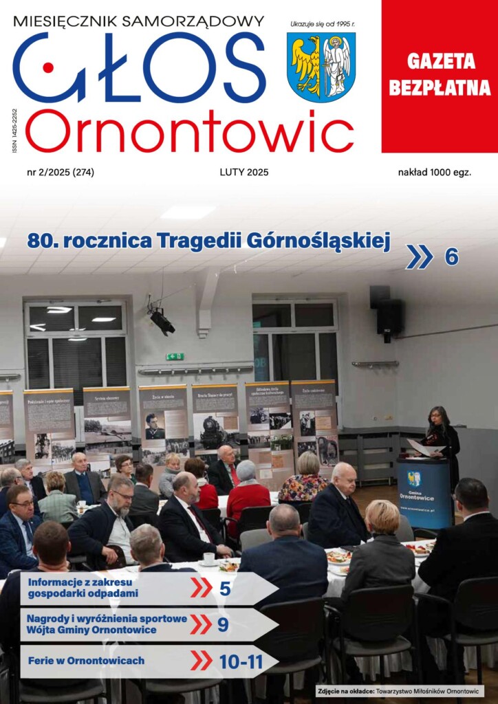 Okładka "Głosu Ornontowic" nr 2/2025 (274). Okładka "Głosu Ornontowic" nr 2/2025 (274).