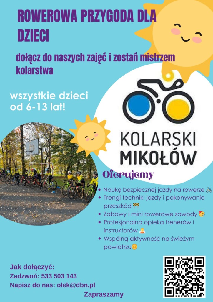 Plakat promocyjny - rowerowa przygoda.