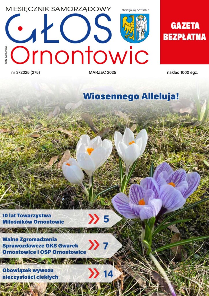 Okładka "Głosu Ornontowic" nr 3/2025 (275). Okładka "Głosu Ornontowic" nr 3/2025 (275).
