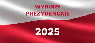 Grafika promocyjna z flagą RP i z napisem: wybory prezydenckie 2025. 