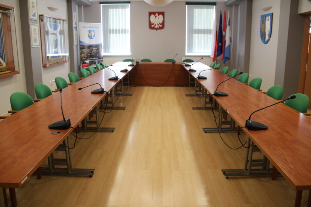 Zdjęcie sali obrad Rady Gminy Ornontowice. Zdjęcie sali obrad Rady Gminy Ornontowice.