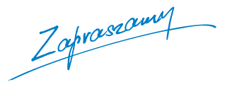 Grafika promocyjna z napisem: zapraszamy. Grafika promocyjna z napisem: zapraszamy.