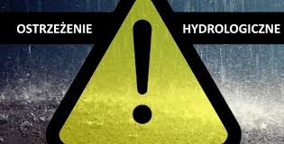 Grafika promocyjna z napisem: ostrzeżenie hydrologiczne. 