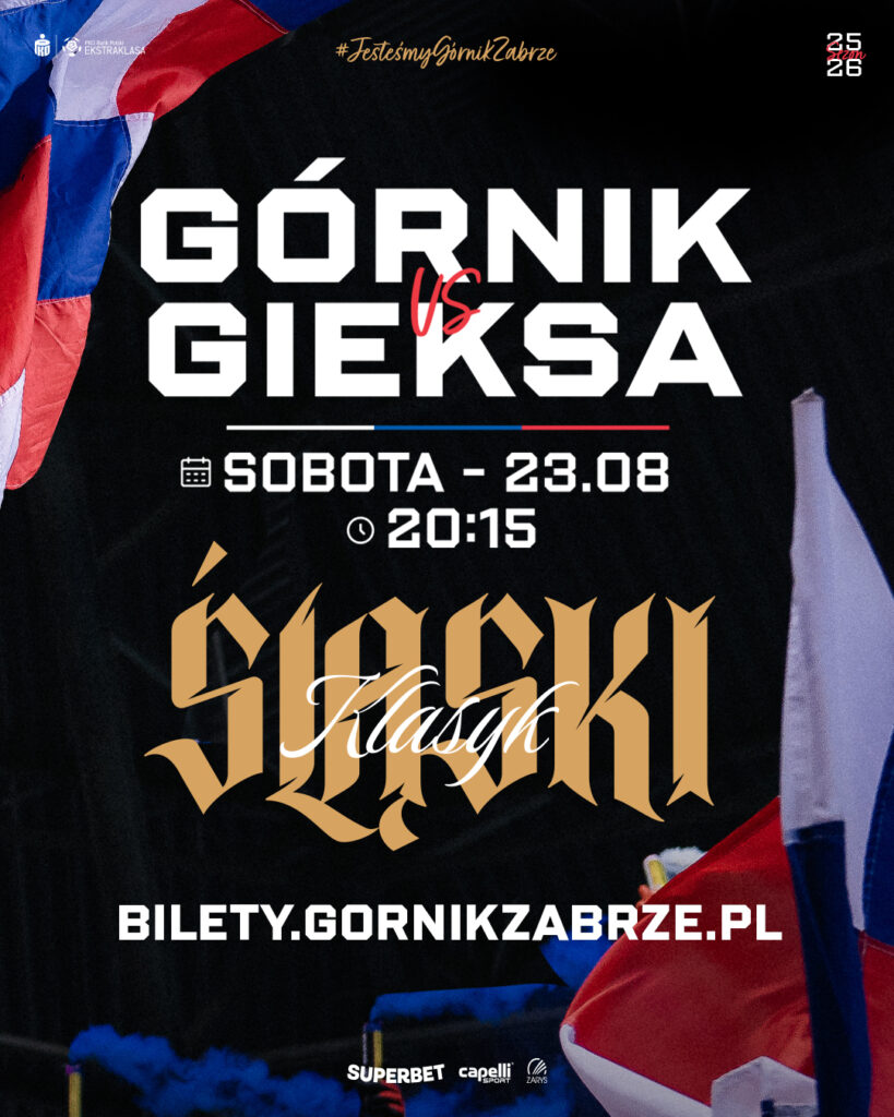 Plakat promocyjny Górnika Zabrze. 