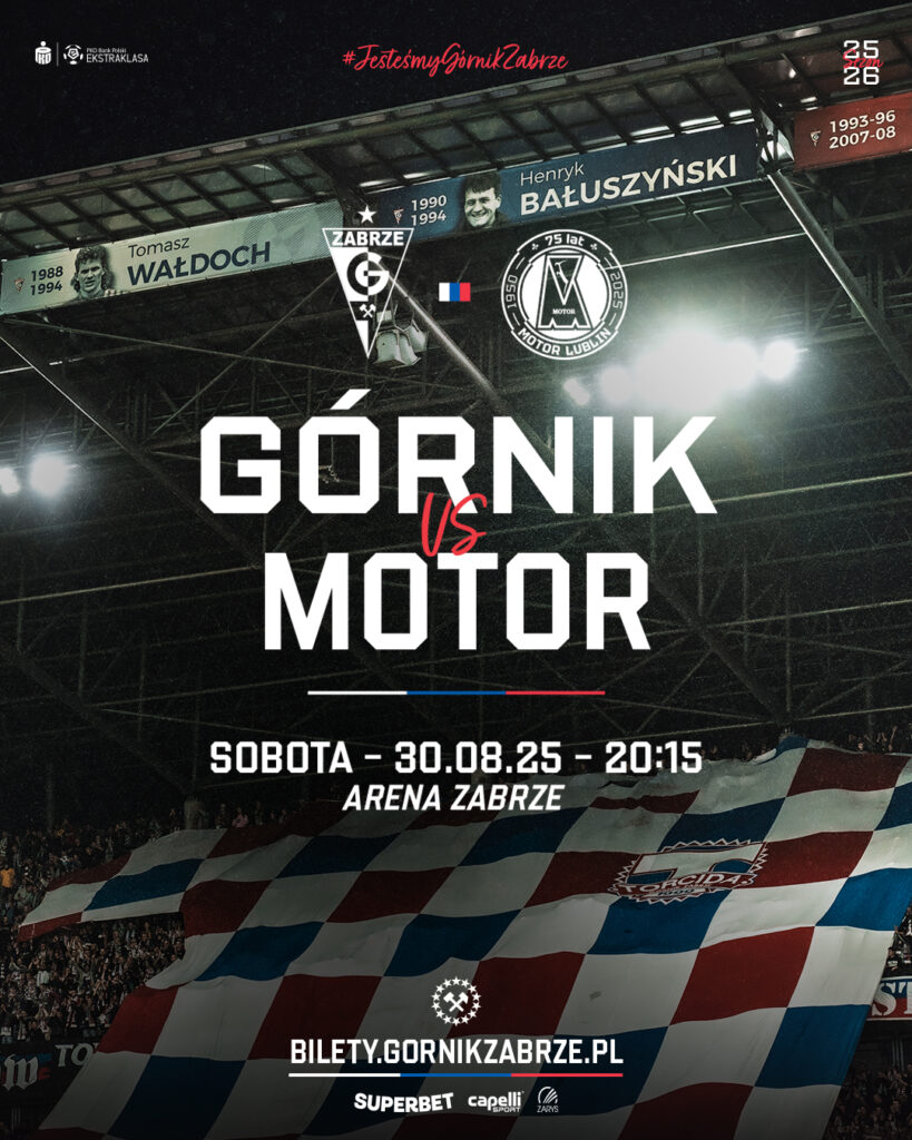 Plakat promocyjny Górnika Zabrze. 