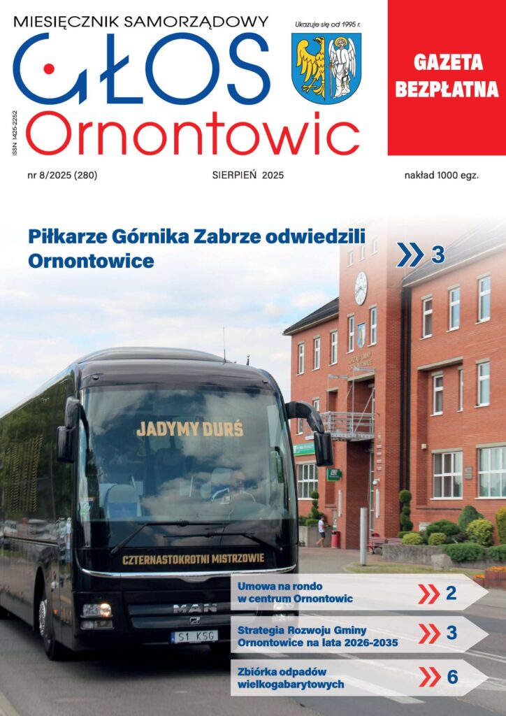 Okładka "Głosu Ornontowic" nr 8/2025 (280). Okładka "Głosu Ornontowic" nr 8/2025 (280).