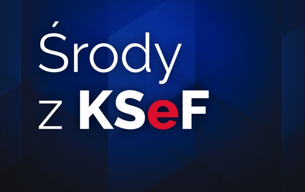 Grafika promocyjna z napisem: środy z KSeF. 