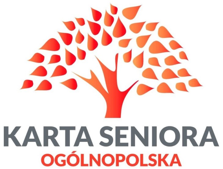 Grafika promocyjna z logo Ogólnopolskiej Karty Seniora.  Grafika promocyjna z logo Ogólnopolskiej Karty Seniora.