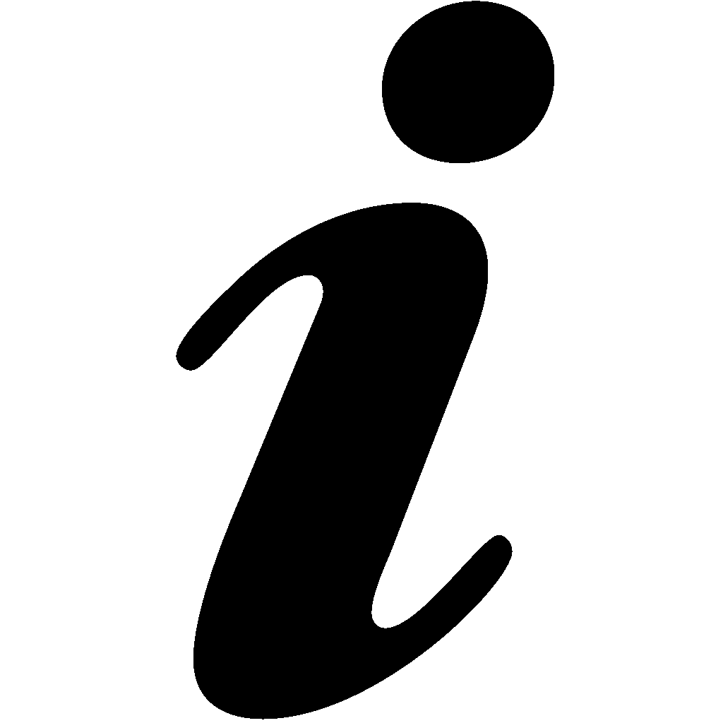 Grafika z literą "i".
