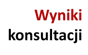 Grafika promocyjna z napisem: wyniki konsultacji. Grafika promocyjna z napisem: wyniki konsultacji.