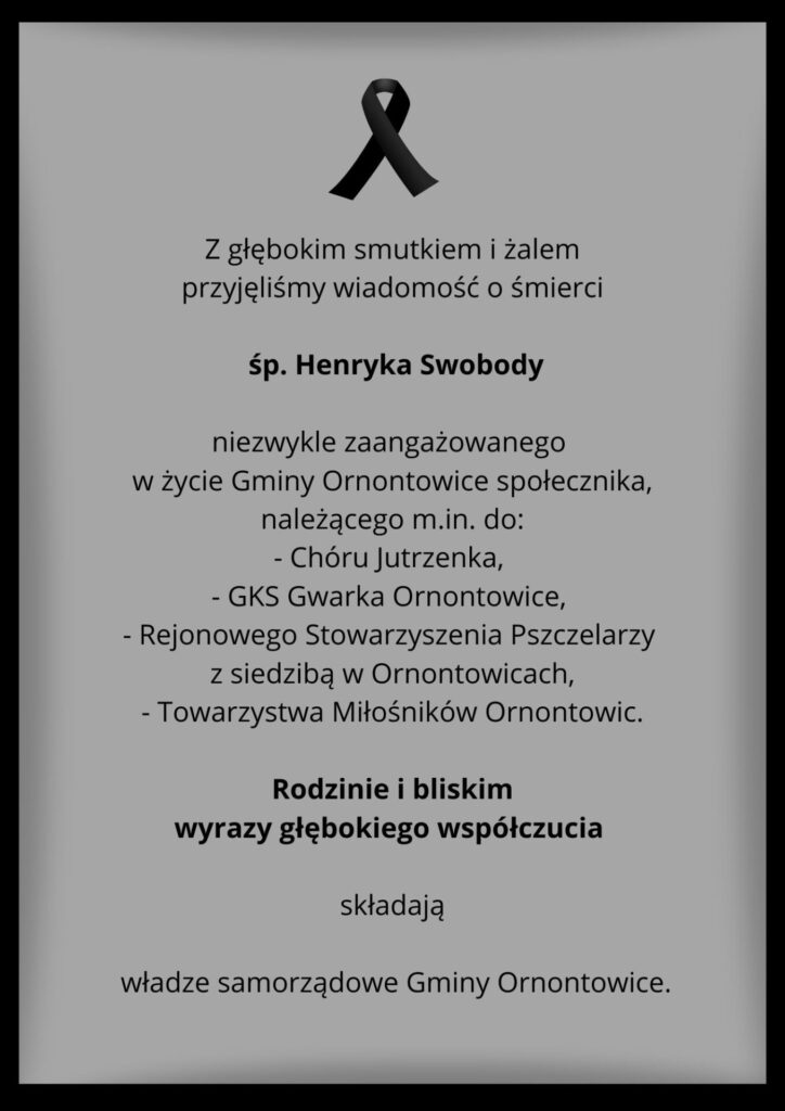 Grafika z treścią kondolencji. 