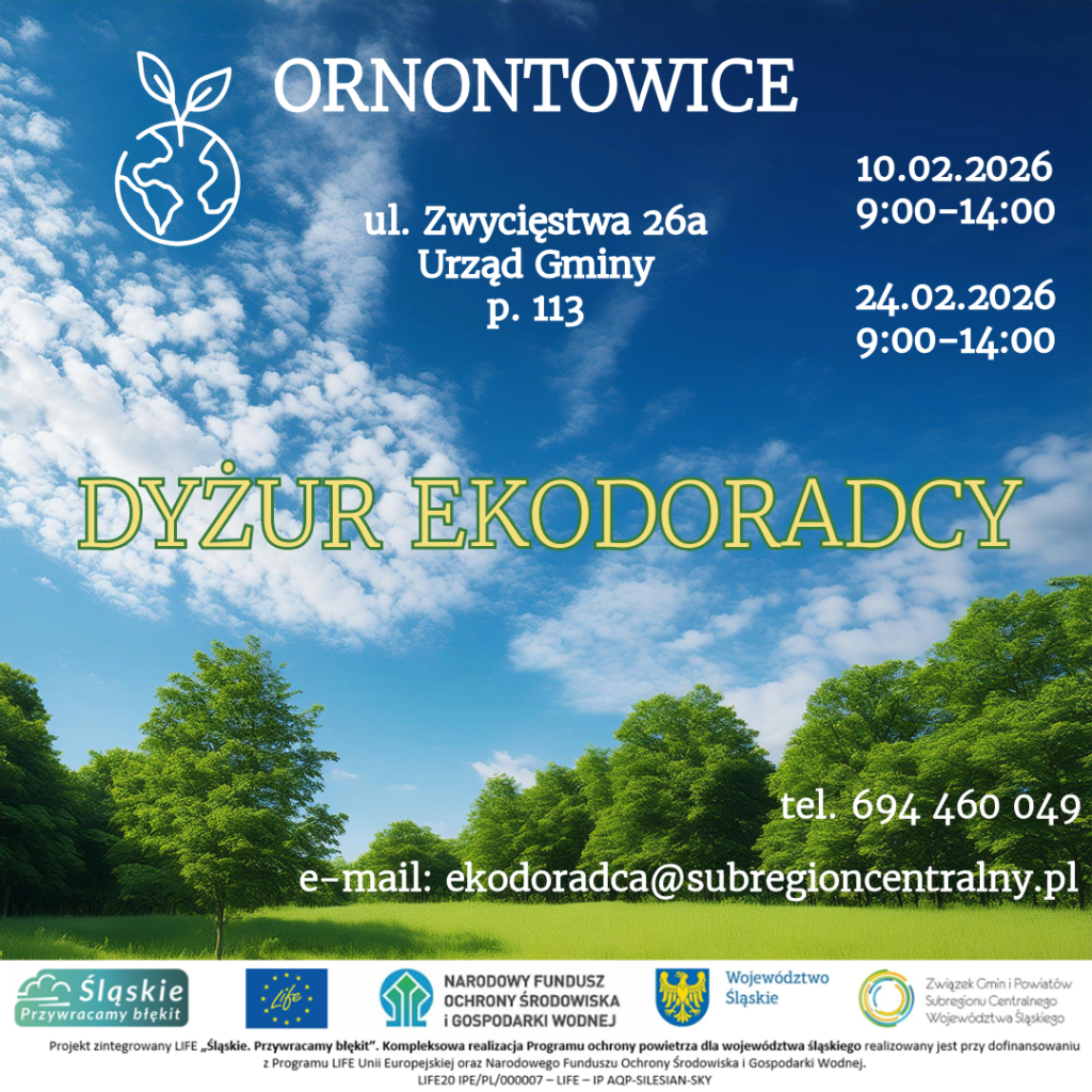 Plakat promocyjny - dyżury ekodoradcy.