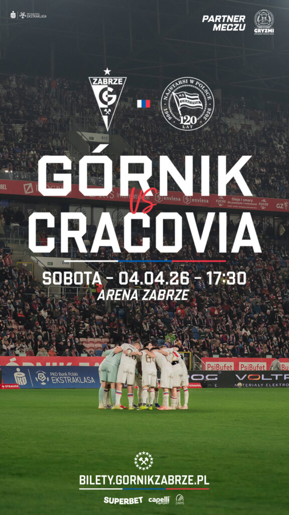 Plakat promocyjny Górnika Zabrze. 