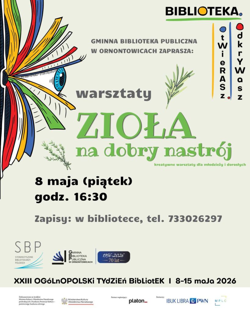 Plakat: Warsztaty Zioła na dobry nastrój