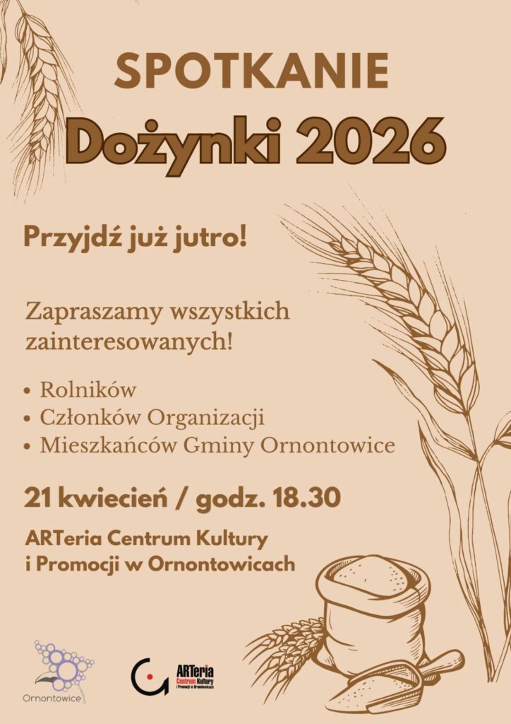 Spotkanie w sprawie Dożynek - plakat