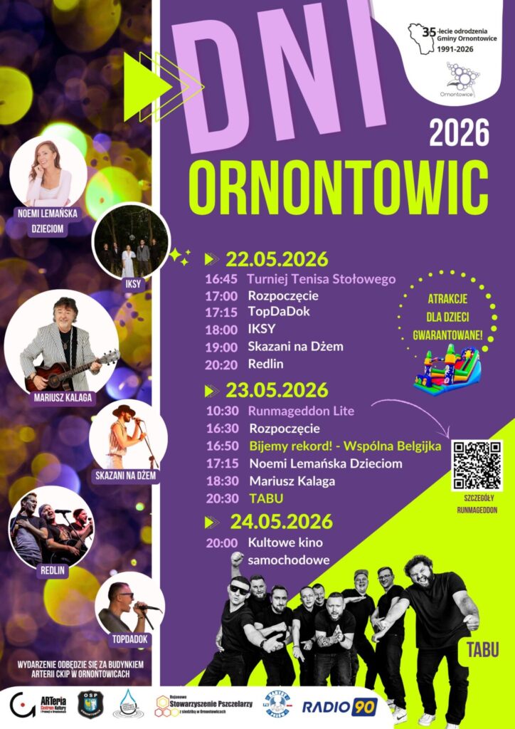 Plakat na Dni Ornontowic