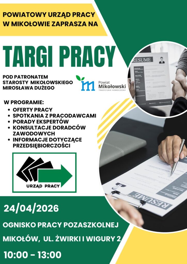 Plakat promocyjny - targi pracy. 