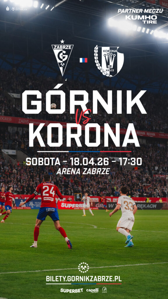 Plakat promocyjny Górnika Zabrze. 