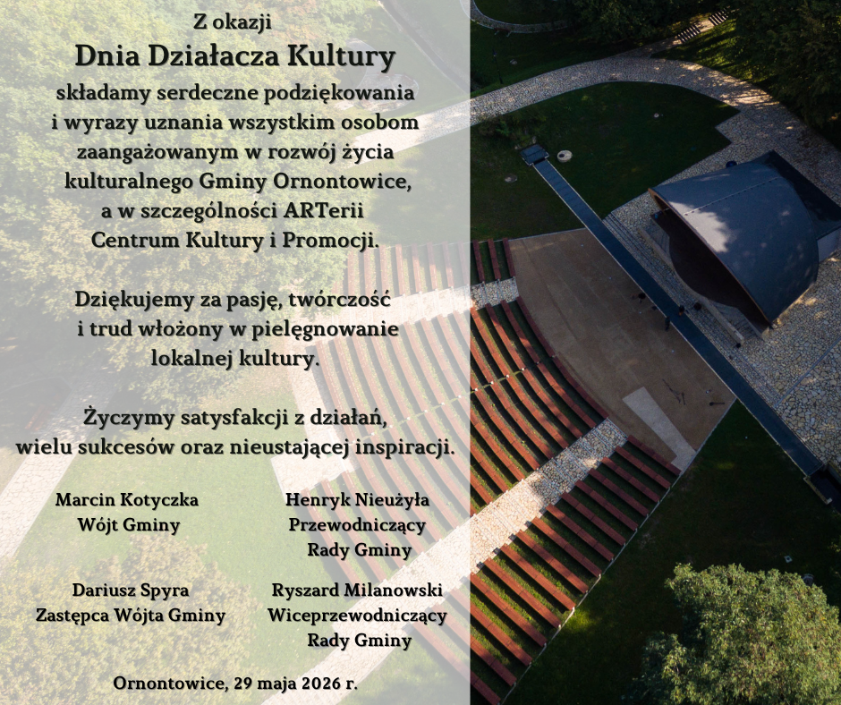 Życzenia z okazji Dnia Działacza Kultury.