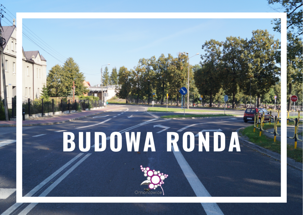 Grafika promocyjna z napisem budowa ronda.