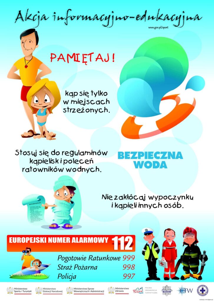 Plakat promocyjny - bezpieczna woda. 