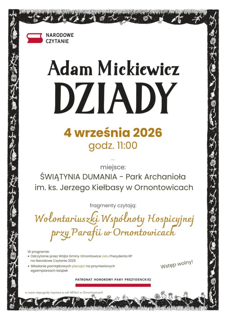 Narodowe Czytanie - 4 września Narodowe Czytanie - 4 września